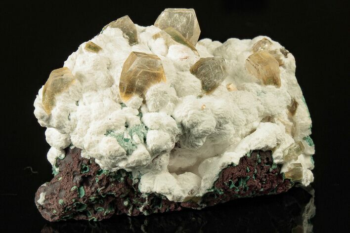 Gemmy Heulandite Crystals on Mordenite - Maharashtra, India #195581